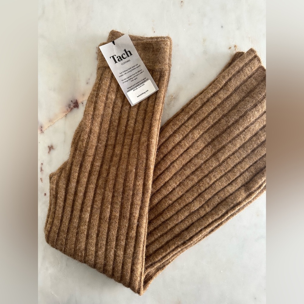 🆕 TACH Valka knit pant in tan (S), alpaca wool blend